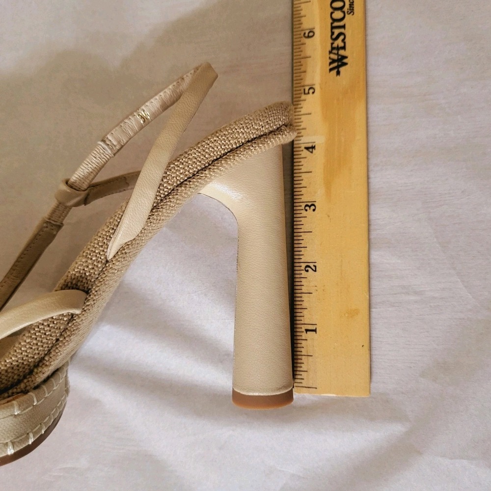 Alias Mae Ginny Square Toe Heel Cream EU 35 US 4.5 -5 Leather Upper Neutral - Picture 10 of 11